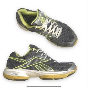 Reebok Simply Tone Smooth Fit Play Dry Gray Yellow Sneakers Women’s Size 6